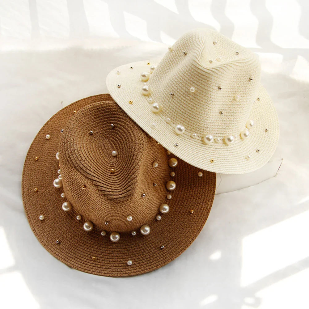 Portofino Pearl Straw Fedora