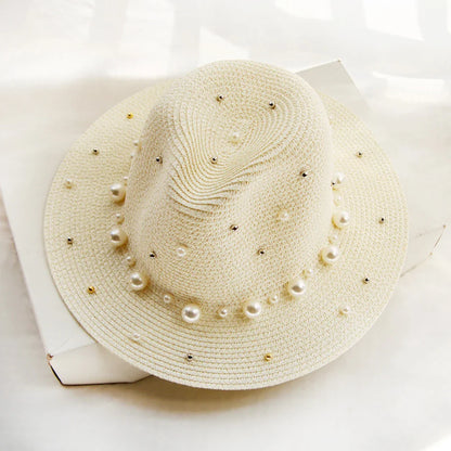 Portofino Pearl Straw Fedora