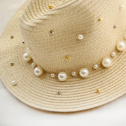 Portofino Pearl Straw Fedora