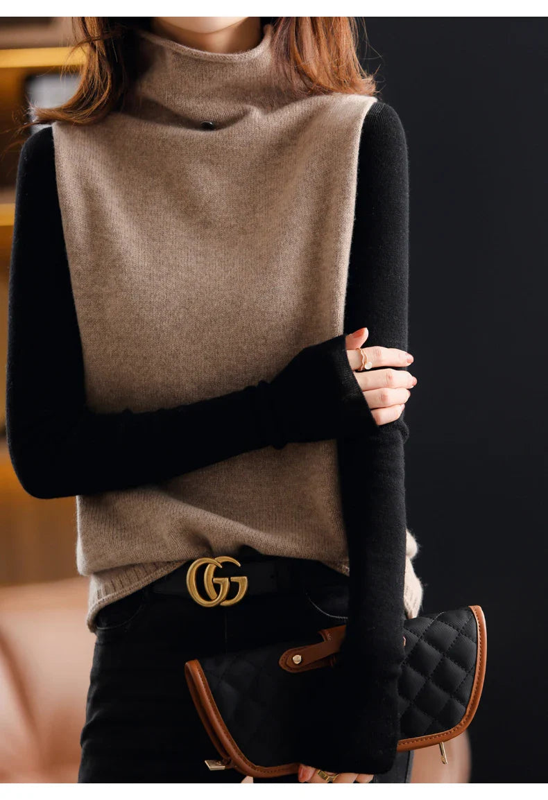Classic Women's Sleeveless Cotton Knit Sweater Vest