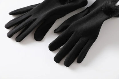 Luxe Touch Pom-Pom Gloves