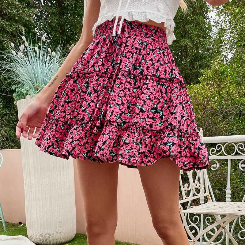 Fiora Bloom Ruffle Mini Skirt