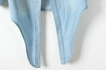 Cool Summer Denim Crop-Top