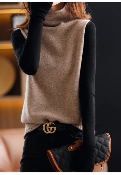 Classic Women's Sleeveless Cotton Knit Sweater Vest