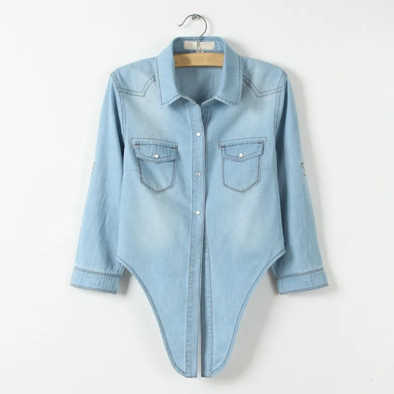 Cool Summer Denim Crop-Top