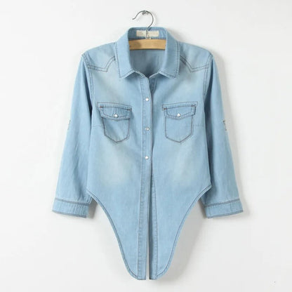 Cool Summer Denim Crop-Top