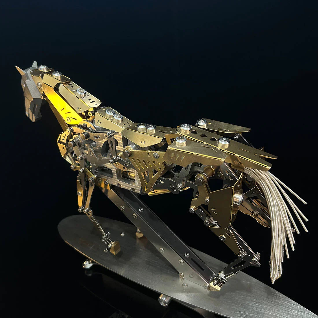Cheval Mécanique au Galop – Kit de Construction Puzzle 3D en Métal