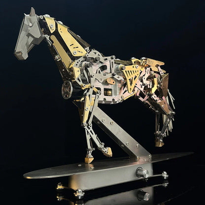 Cheval Mécanique au Galop – Kit de Construction Puzzle 3D en Métal