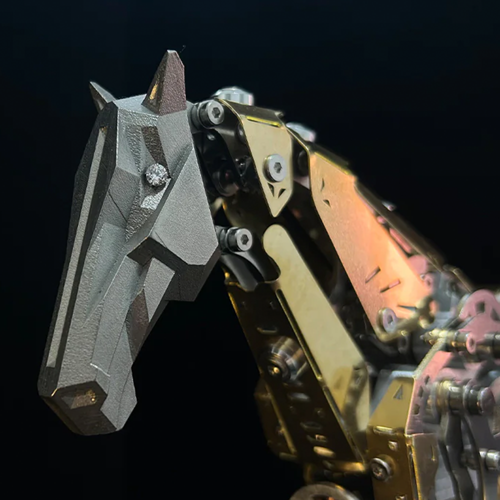 Cheval Mécanique au Galop – Kit de Construction Puzzle 3D en Métal