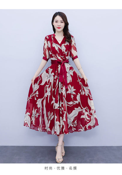 Theffanie's V-Back Jacquard Maxi Dress