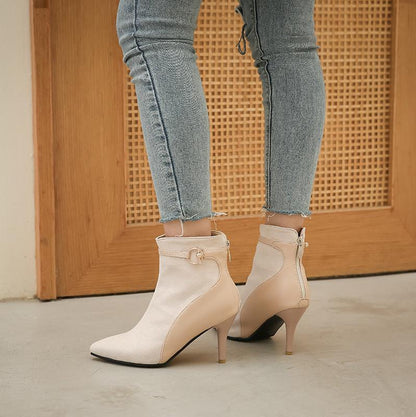 Krista Suede Pointy Toe Heels