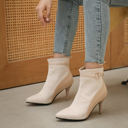 Krista Suede Pointy Toe Heels
