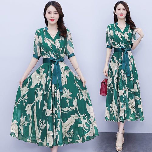 Theffanie's V-Back Jacquard Maxi Dress