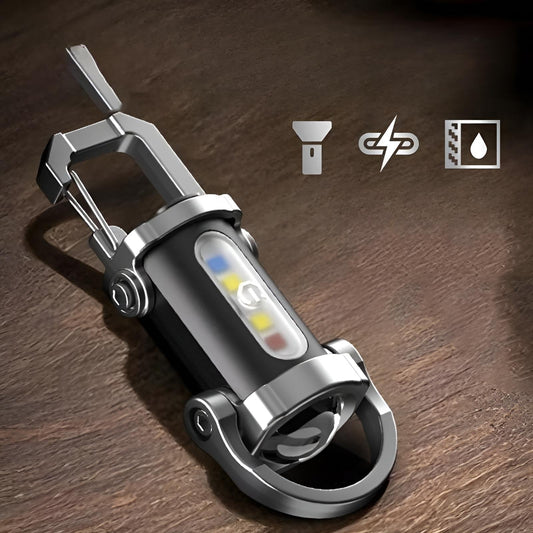 Lampe de poche rechargeable ultra-lumineuse avec porte-clés