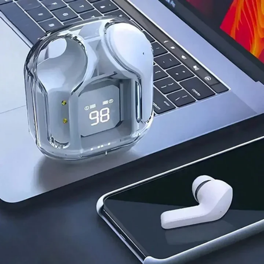 Écouteurs Bluetooth transparents avec écran LED