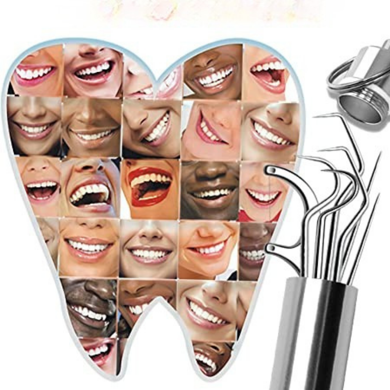 Ensemble de cure-dents multifonction en acier inoxydable