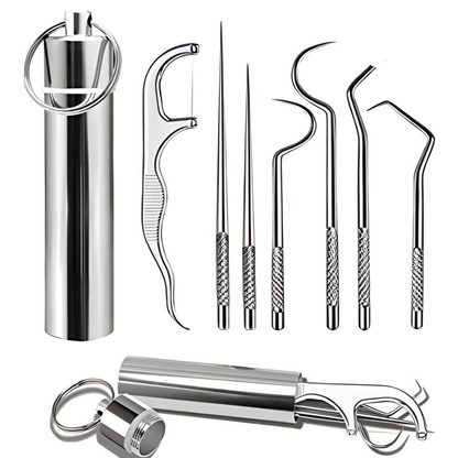Ensemble de cure-dents multifonction en acier inoxydable