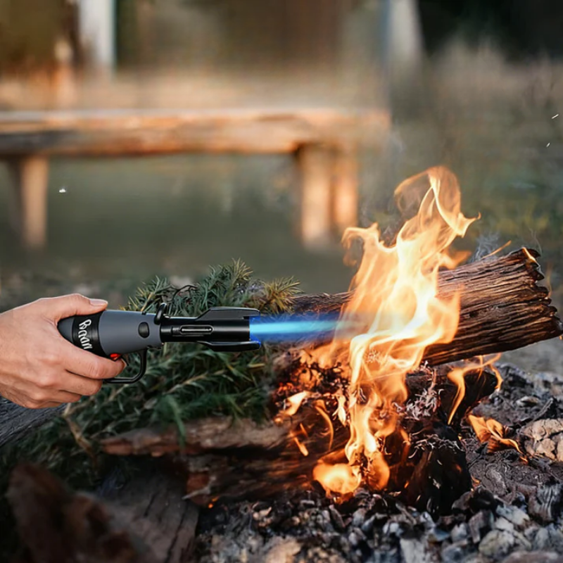Briquet à flamme bleue au design fusée