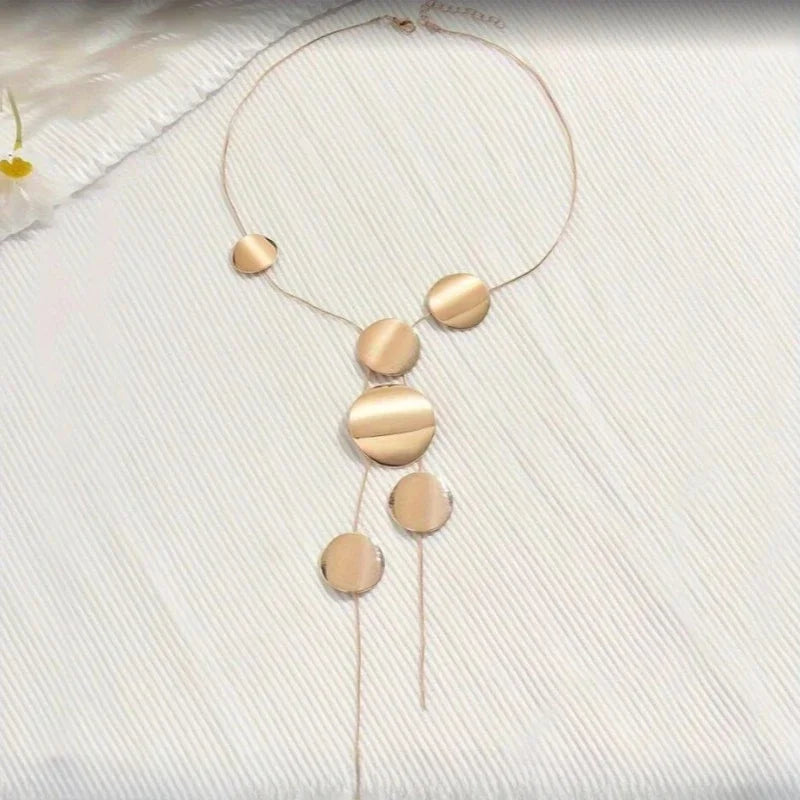 Noira Luxe Circle Drop Necklace
