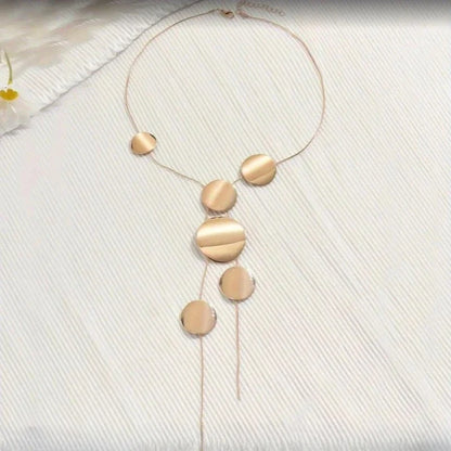 Noira Luxe Circle Drop Necklace