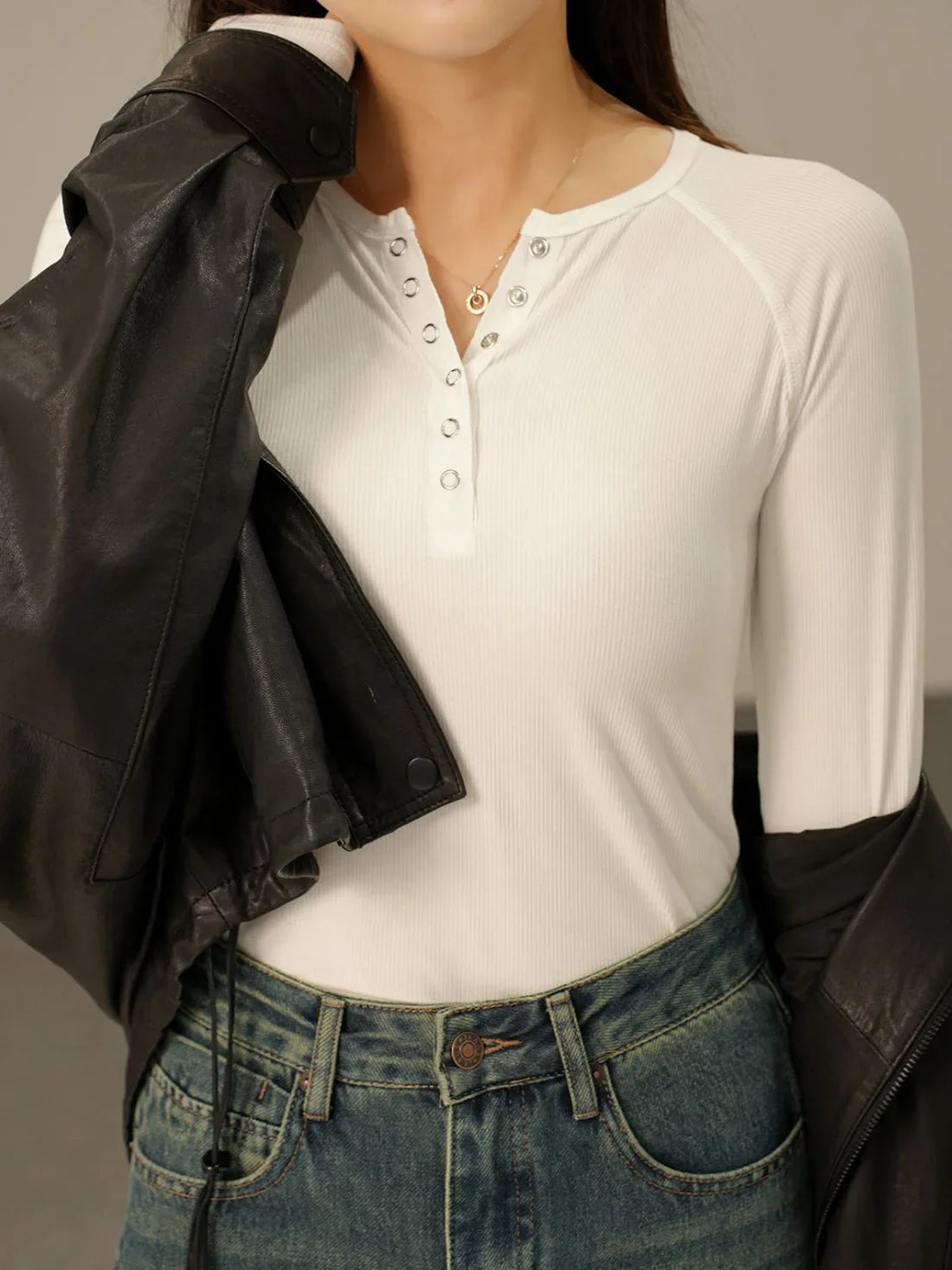 Milano Pop-Button Top