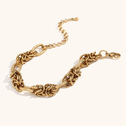 Liora Linked Knot Bracelet Stainless Steel Chain Waterproof Jewelry