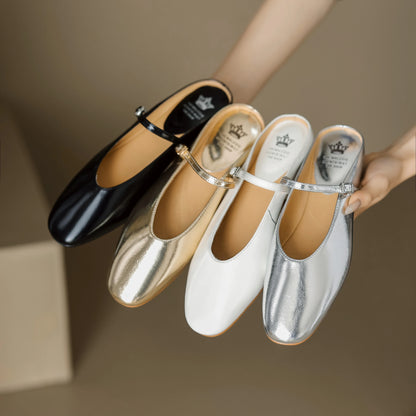 Dahlia Leather Mary Flats