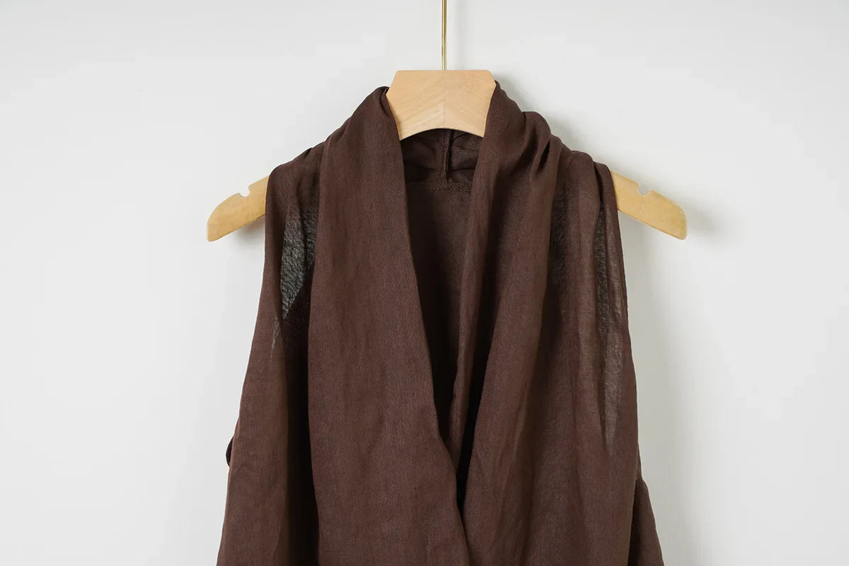 Valienne Drape Linen Vest