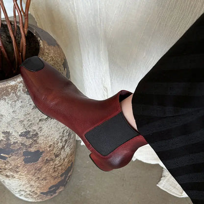 Redmond Square-Toe Leather Boots