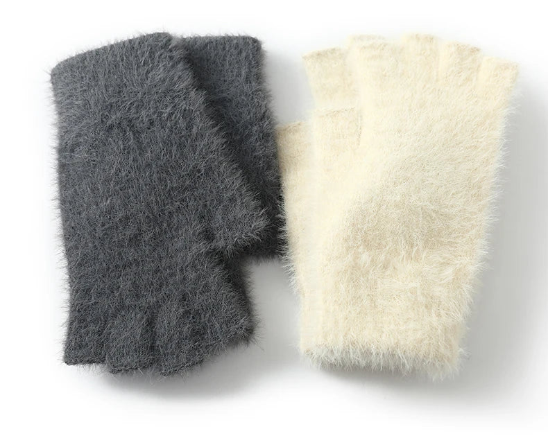 Winter Mink Fingerless gloves