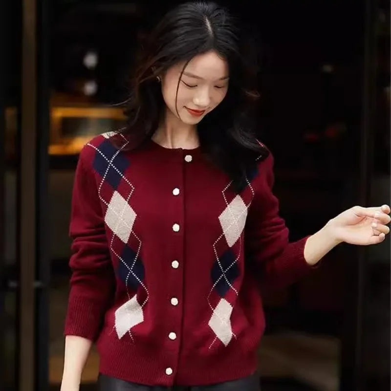 Elle Diamond Cashmere Cardigan