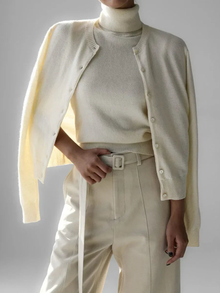 Ashbourne Knit Cardigan & Turtleneck Set