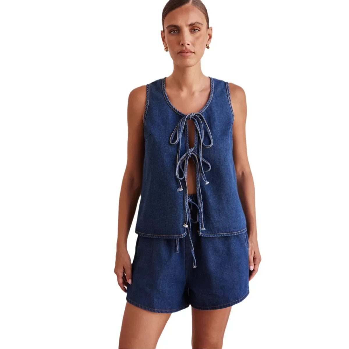 Doretta Denim Tie Set