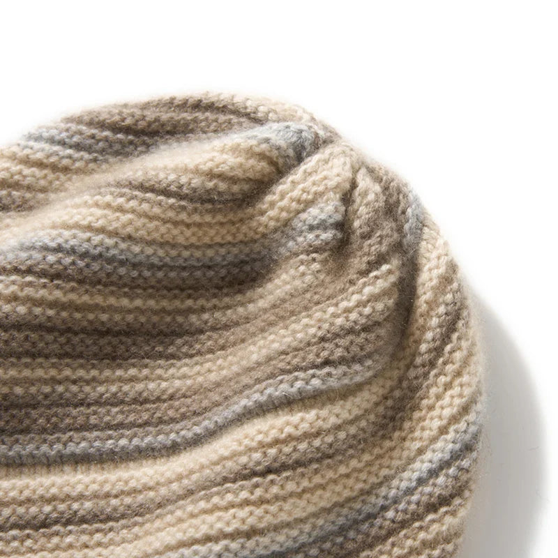 Alpine Stripe Cashmere Beanie