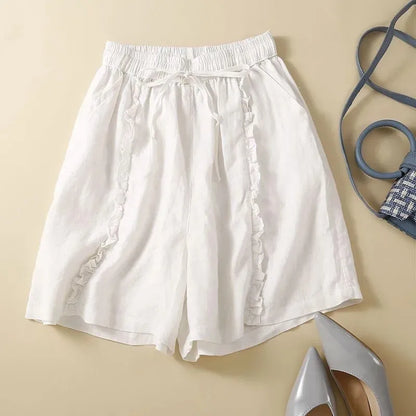 Brynn Linen Ruffle Shorts