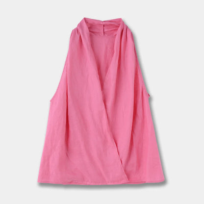Valienne Drape Linen Vest