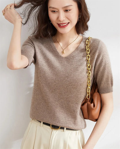 Elysian V-Neck Knit Top