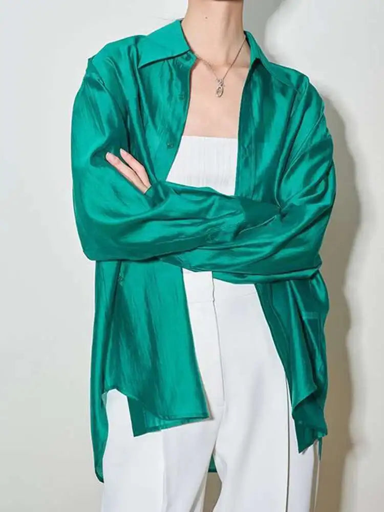 The Flowing Silk Poplin Blouse
