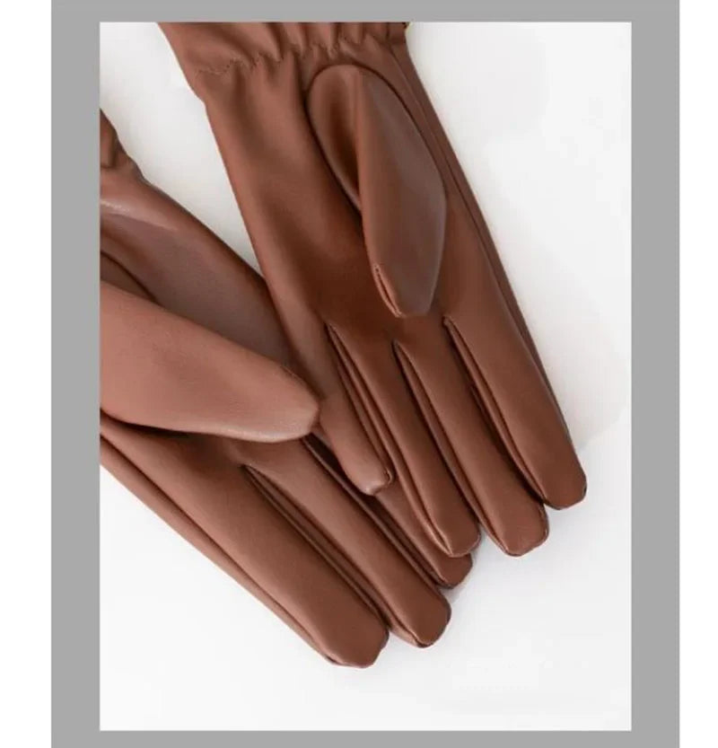 Chain Leather Touch Gloves