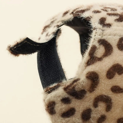 Plush Designer Leopard Cap