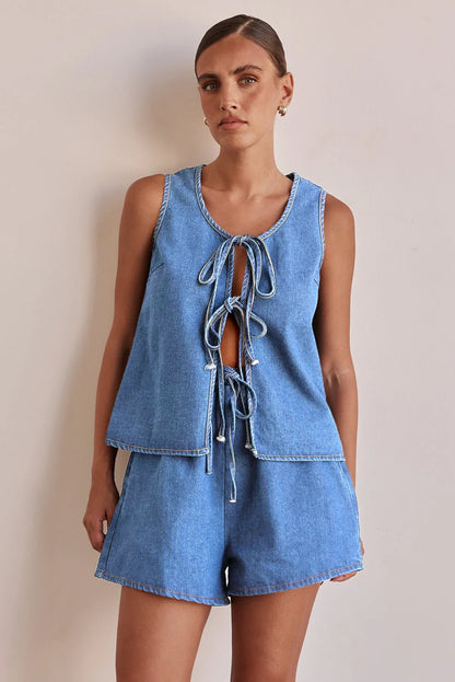 Doretta Denim Tie Set
