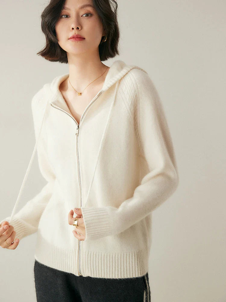 Glädje Classic Cashmere Zipup Hoodie