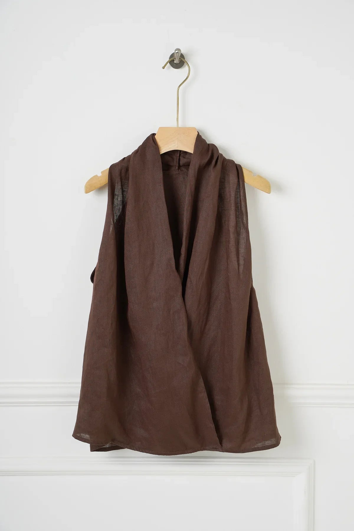 Valienne Drape Linen Vest