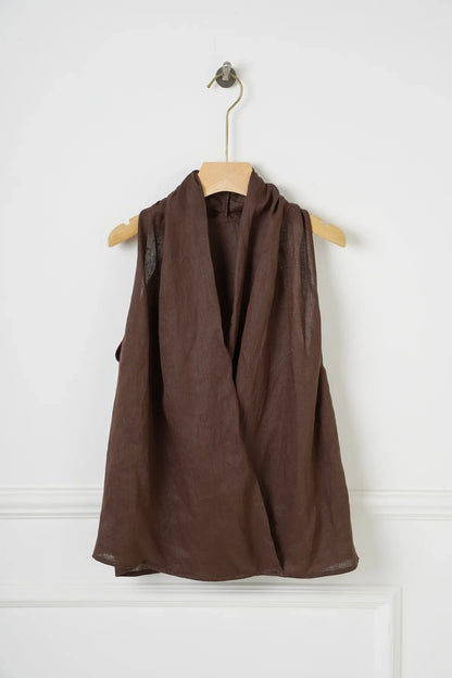 Valienne Drape Linen Vest