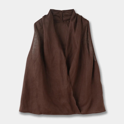 Valienne Drape Linen Vest