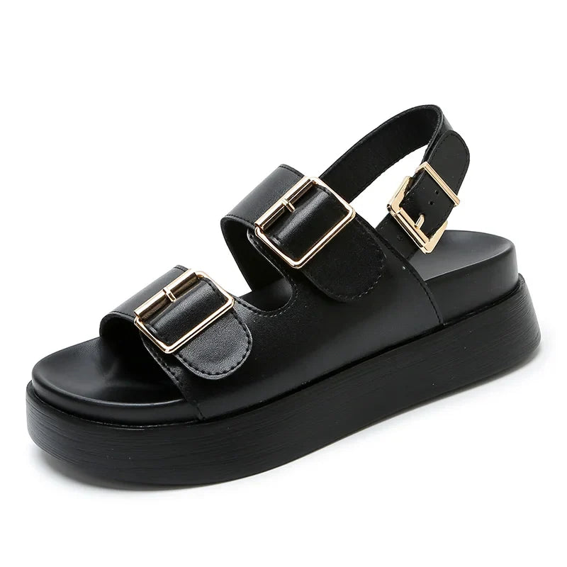 Italian Leather Platform Sandal