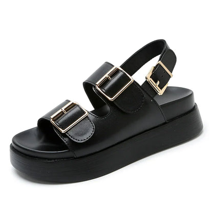 Italian Leather Platform Sandal
