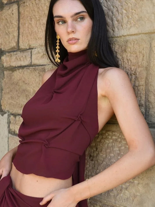Fallon Tie-Back Halter Top