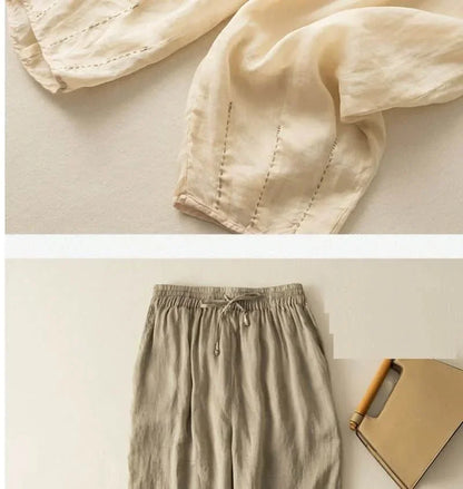 Fleurine Linen Pants