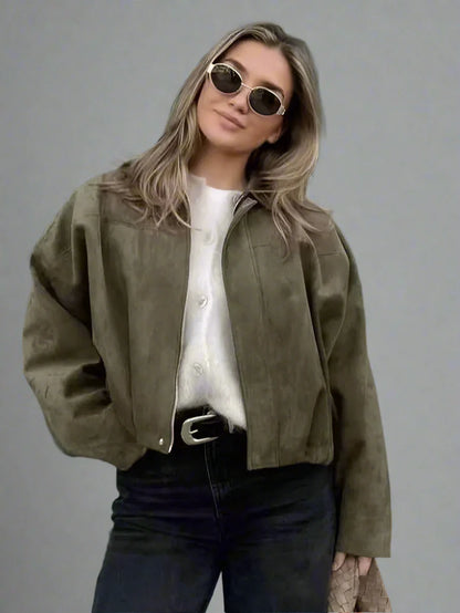 Arden Women's Suede Bomber